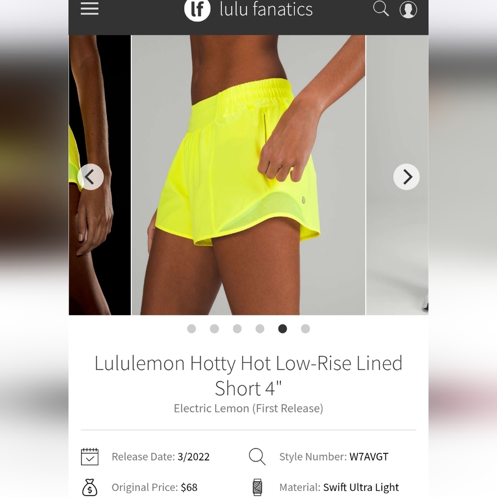 Lululemon Hotty Hot Shorts 4"